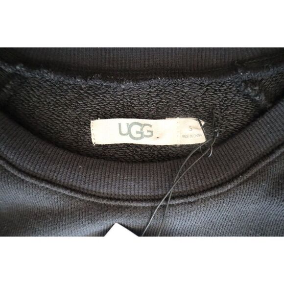UGG 1104851 Women's Sz Small Black Nena French Terry Sweatshirt - Picture 4 of 12